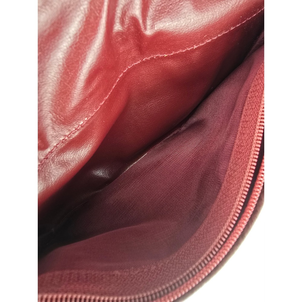 Vintage Rudolph Valentino Burgundy Leather Continental Wallet Embossed Logo - Picture 6 of 15